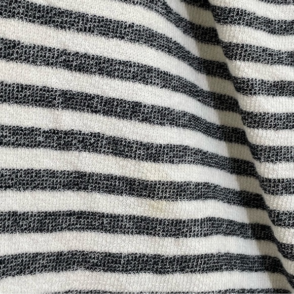 { BCBG Max Azria Top } Striped Sweatshirt With Shoulder Cut Outs Eznei - Picture 7 of 9